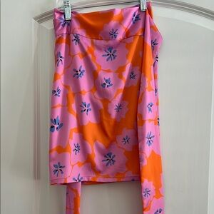 Never fully dressed pink and orange wrap skirt